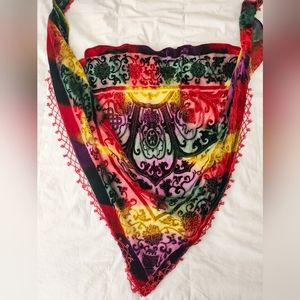 Colorful Velvet India Inspired Scarf